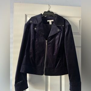 Royal blue velvet Chico’s jacket. Like new size 2
